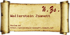 Wallerstein Zsanett névjegykártya